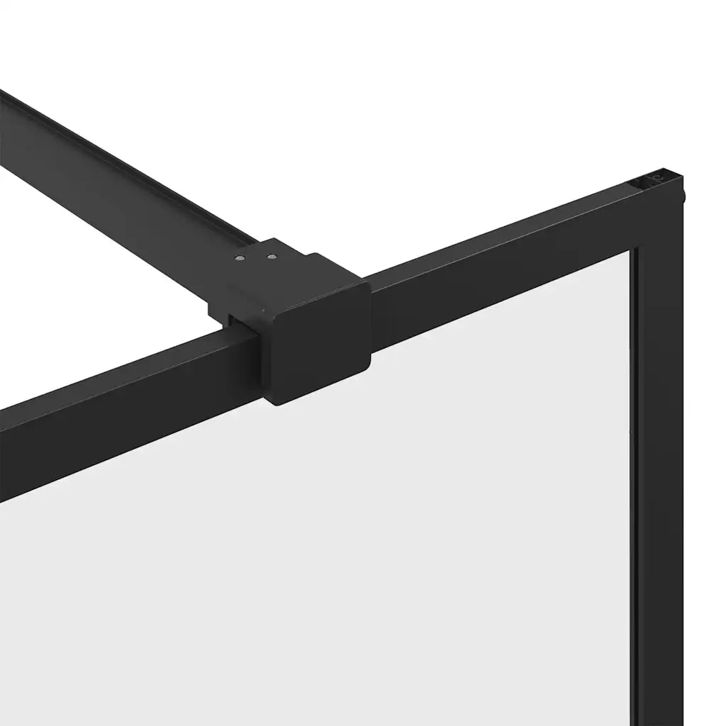 Parete per Doccia Walk-in Vetro Trasparente ESG 115x195cm Nera CFW7080954