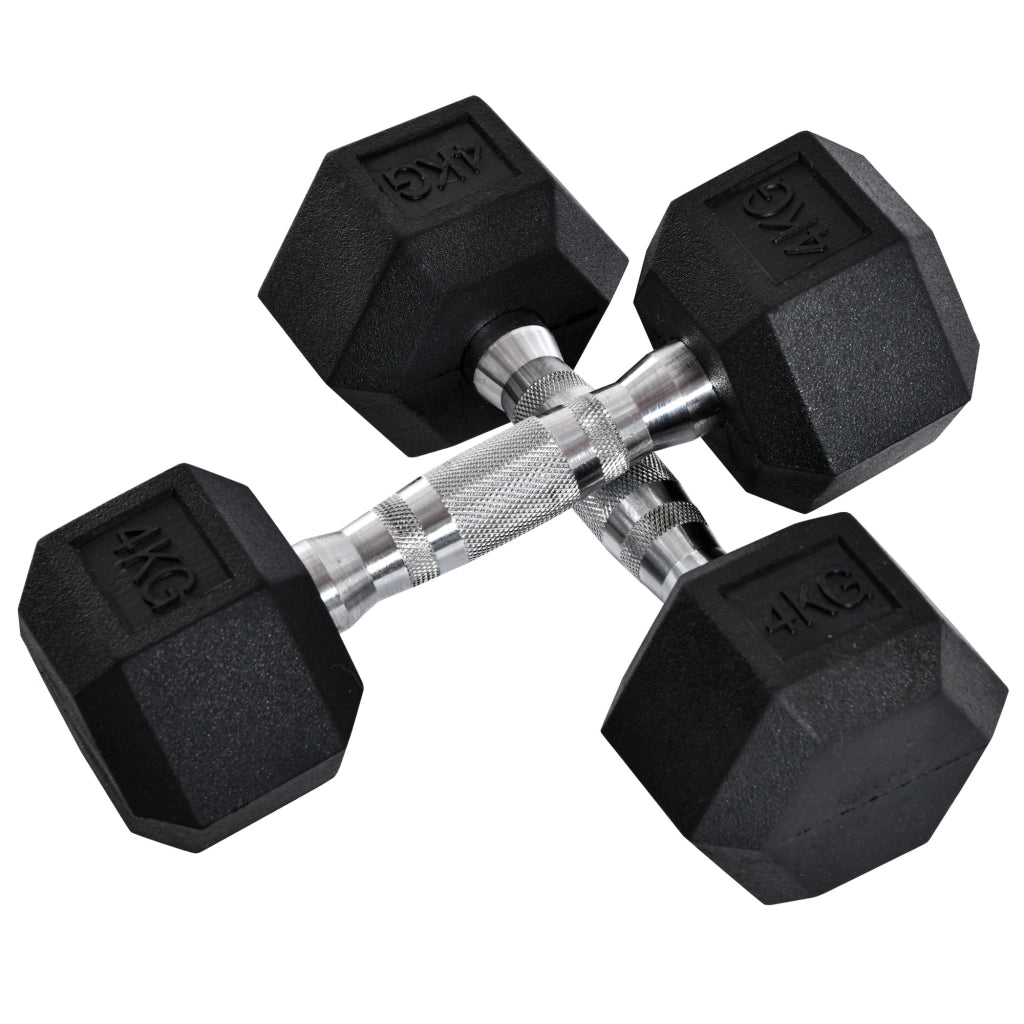 Set Hantel 2 Pezzi ¨C Minimal ¨C 2x4 kg, Ghisa, Impugnatura Zigrinata