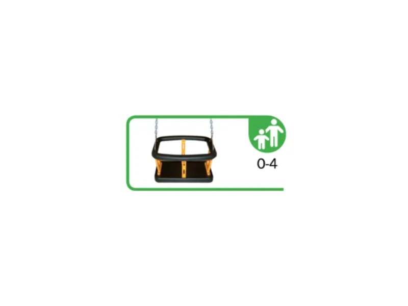 Altalena Giochipark Sherwood 1512 1 posto in legno h 225cm certificata EN 1176 - Gabbia