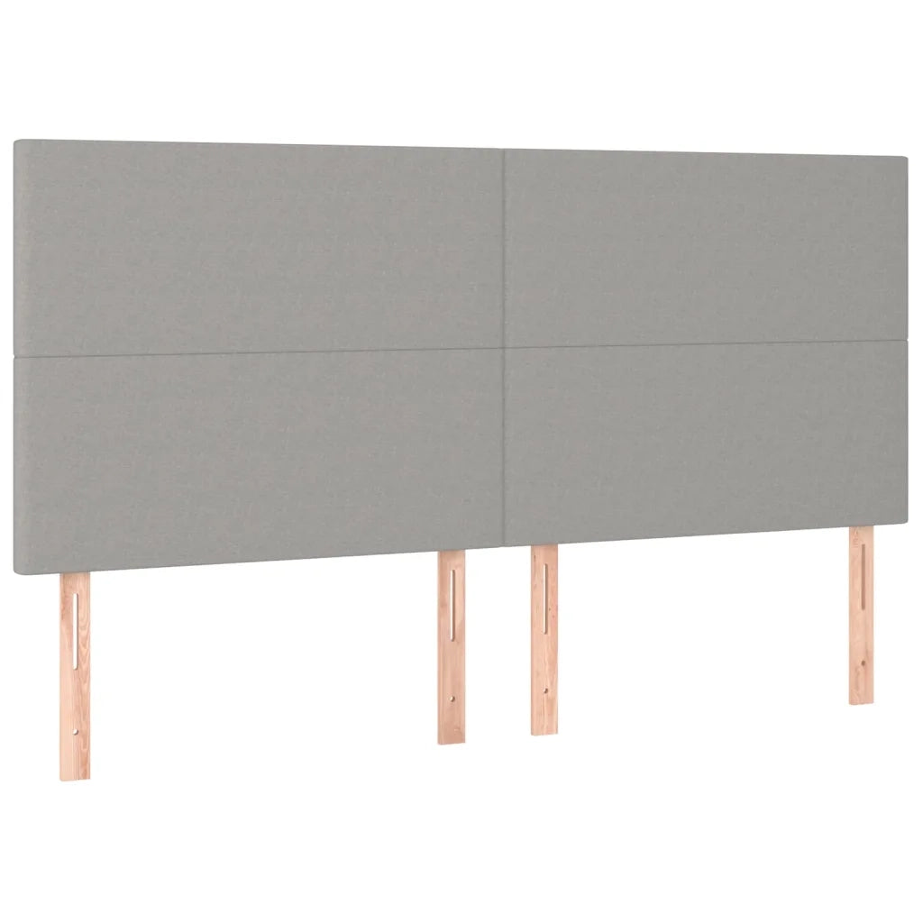 Giroletto a Molle con Materasso Grigio Chiaro 200x200cm Tessuto 3128389