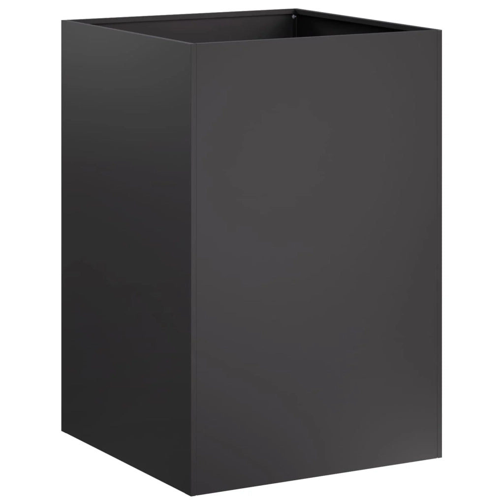 Vaso da giardino Nero 50 x 50 x 75 cm Acciaio laminato a freddo 8005386