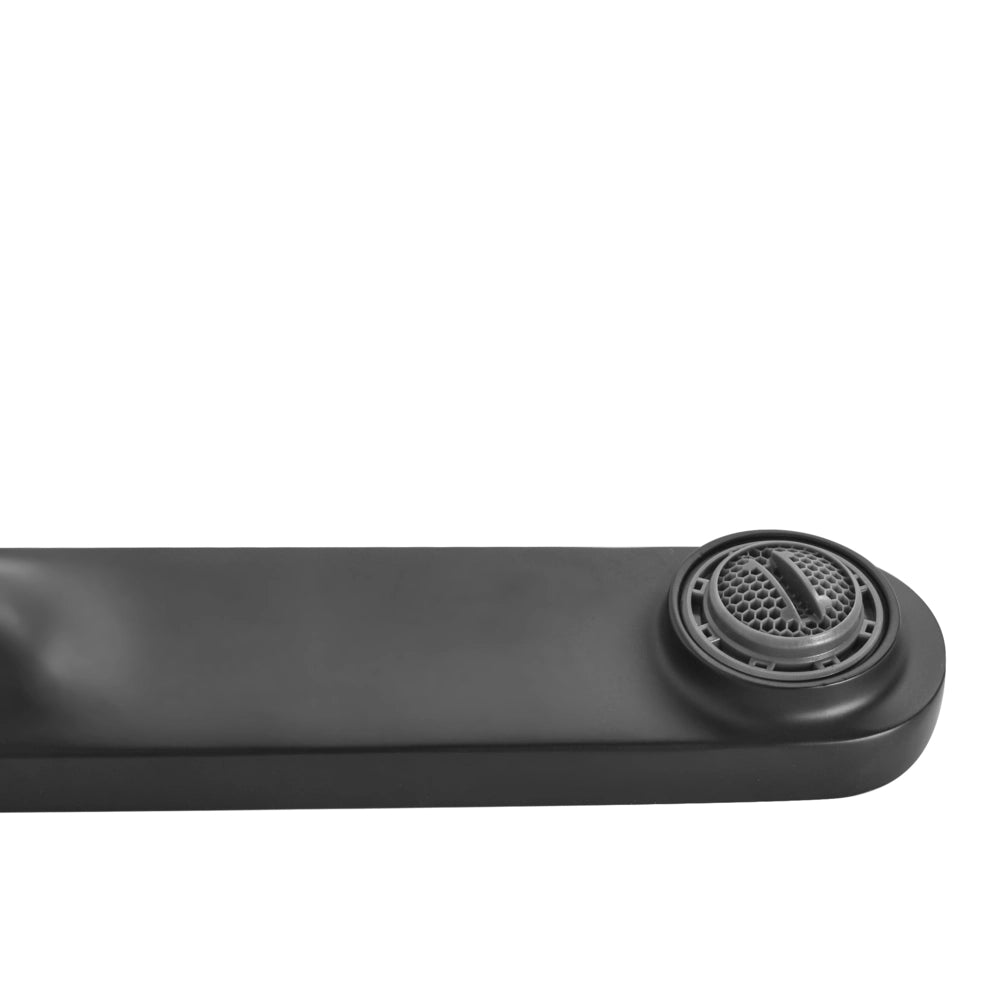 Miscelatore monocomando a parete per lavabo in ottone nero stile elegante