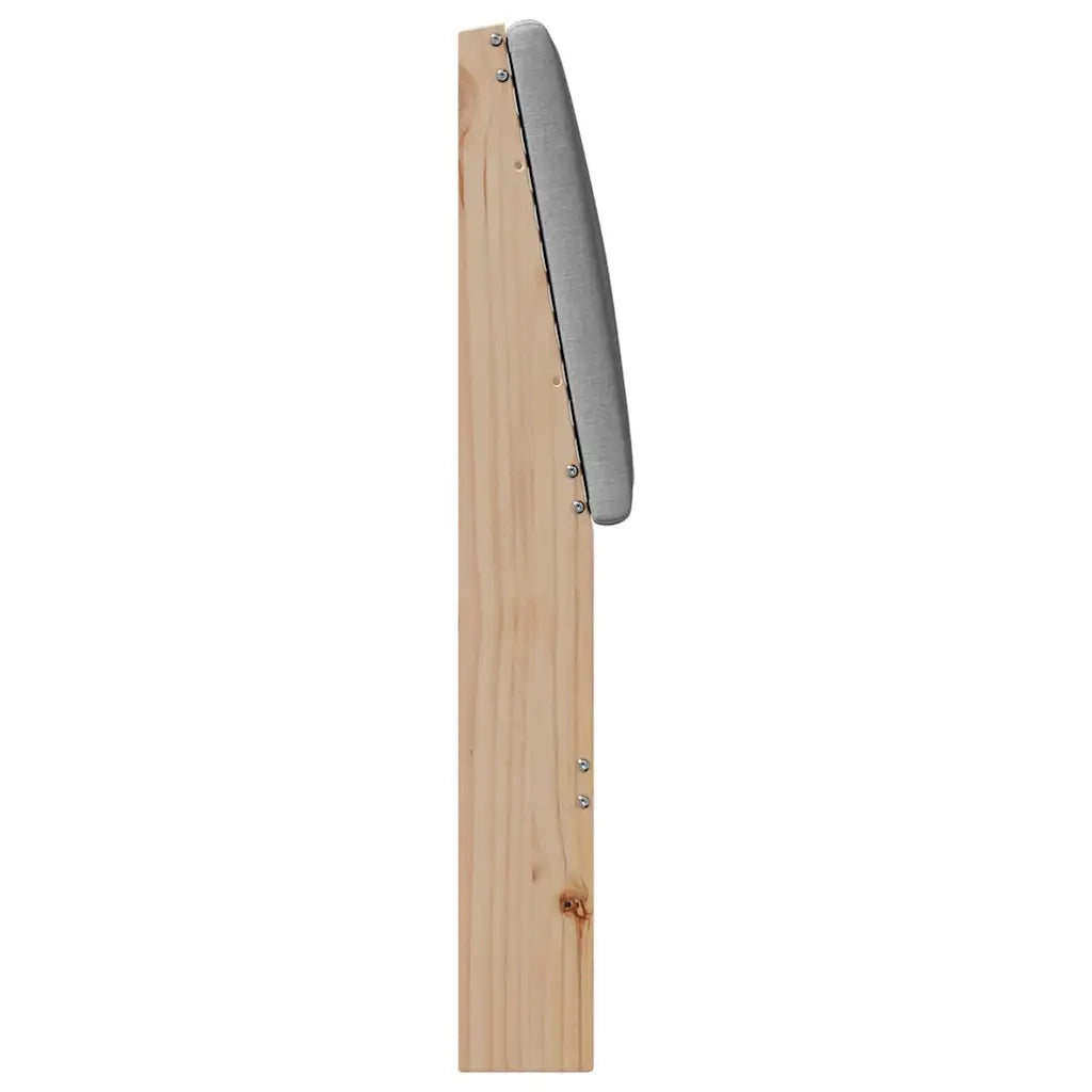 Testiera imbottita-Testiera con Cuscini-Testata Grigio chiaro 150 cm Pino massello 909215