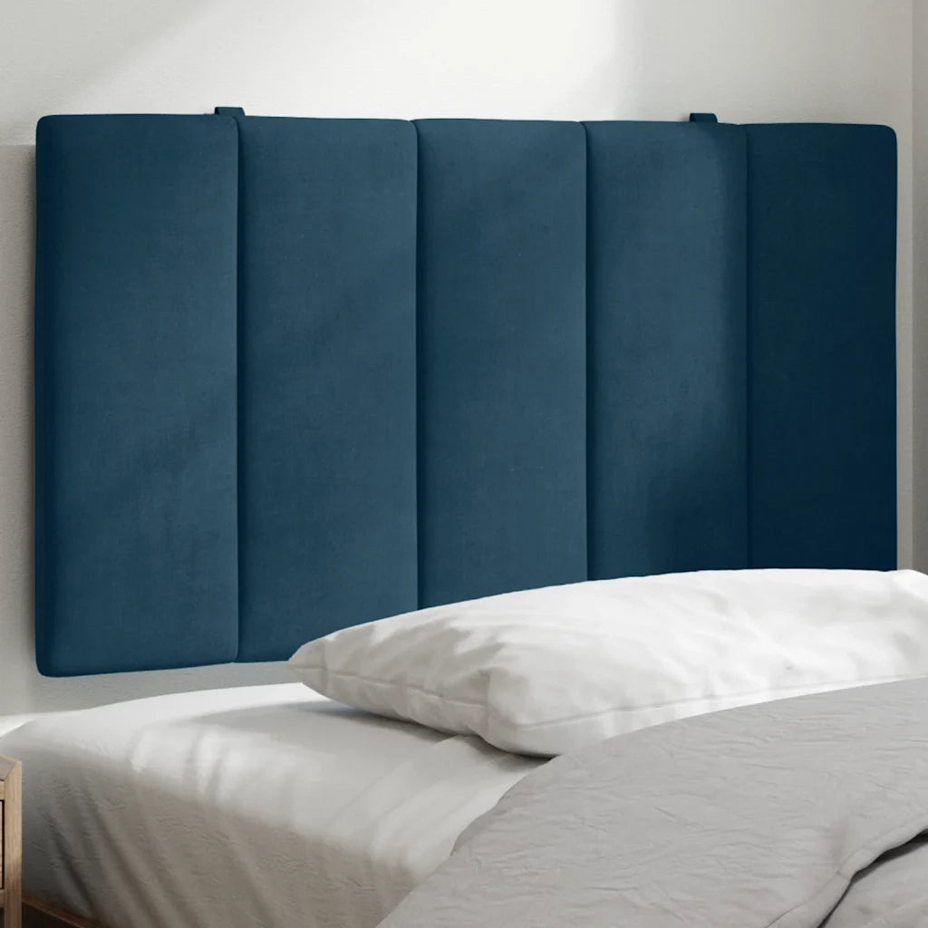 Cuscino Testiera Hanko Blu 80 cm in Velluto 374647