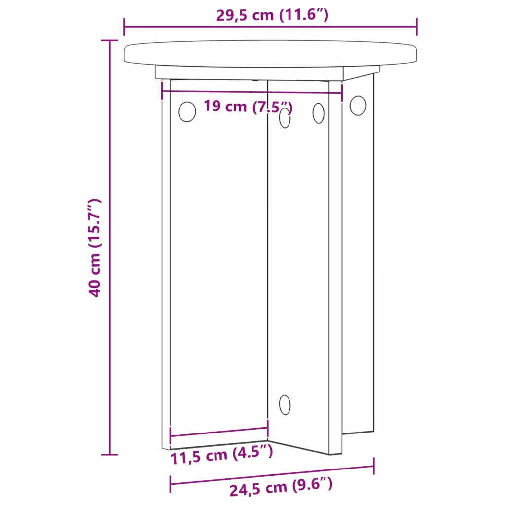 Supporto per piante 2 pcs Rovere Sonoma Ø29,5 x 40 cm 899737