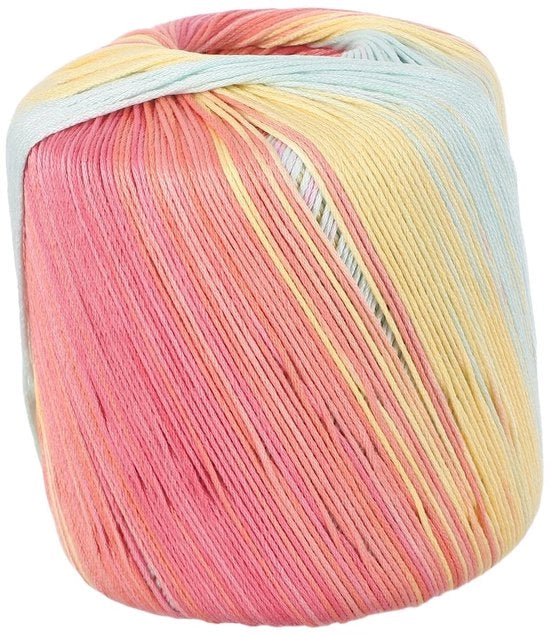 Seta spessa arcobaleno - 133 metri - adatto per maglie/sciarpe - facile da lavorare - lavabile e resistente