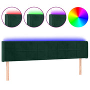 Testiera | Testata a LED Verde Scuro 163x16x78/88 cm in Velluto