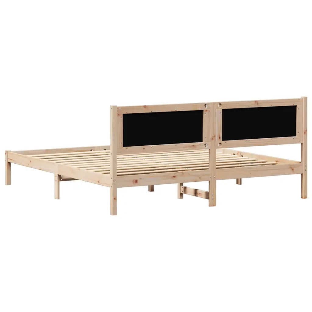 Struttura del letto Grigio scuro 160 x 200 cm Pino massello 878175