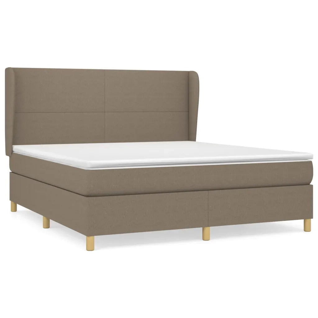 Giroletto a Molle con Materasso Tortora 180x200 cm in Tessuto 3128385