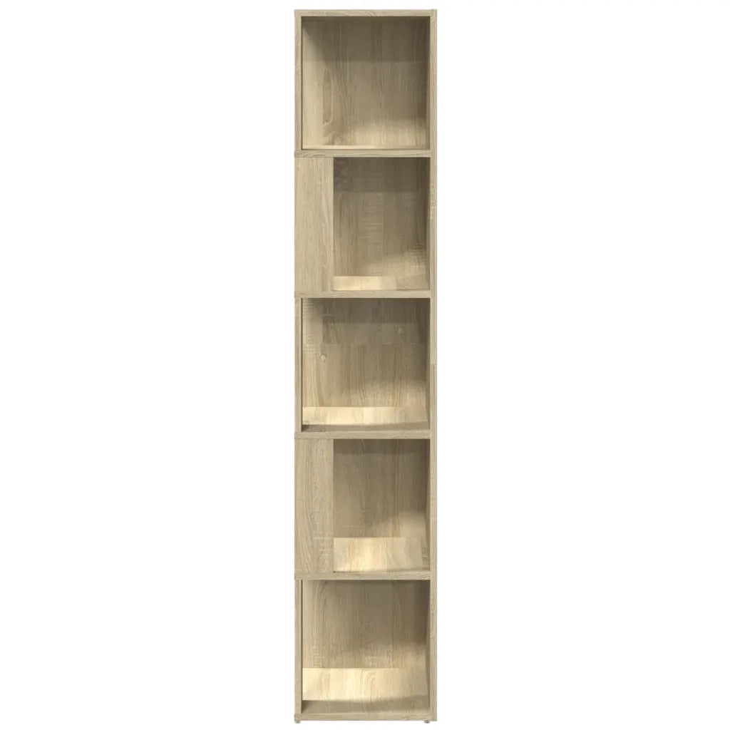 Mobile angolare moderno e pratico 33 x 33 x 164 cm elegante soluzione di contenimento per il soggiorno in legno composito rovere Sonoma 02_0047978