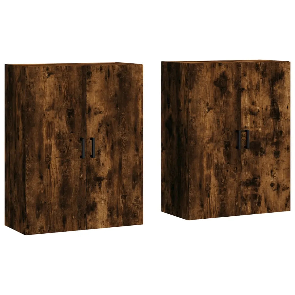 Mobili a Parete 2 pz Rovere Fumo 69,5x34x90 cm 3195624
