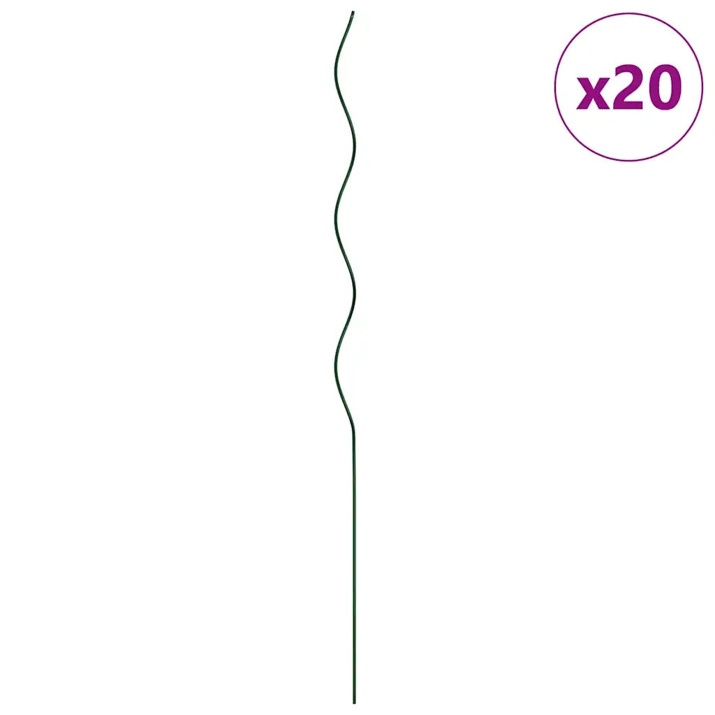 Supporto per piante 20 pcs Verde 110 x 0.6 x 0.6 cm Acciaio 4107056