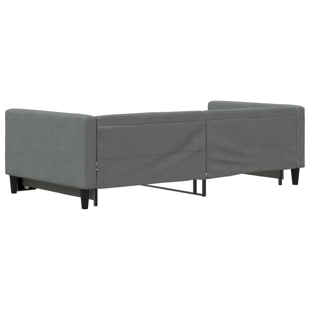 Divano letto | Sof¨¤ letto | Letto singolo Estraibile Grigio Scuro 100x200 Tessuto