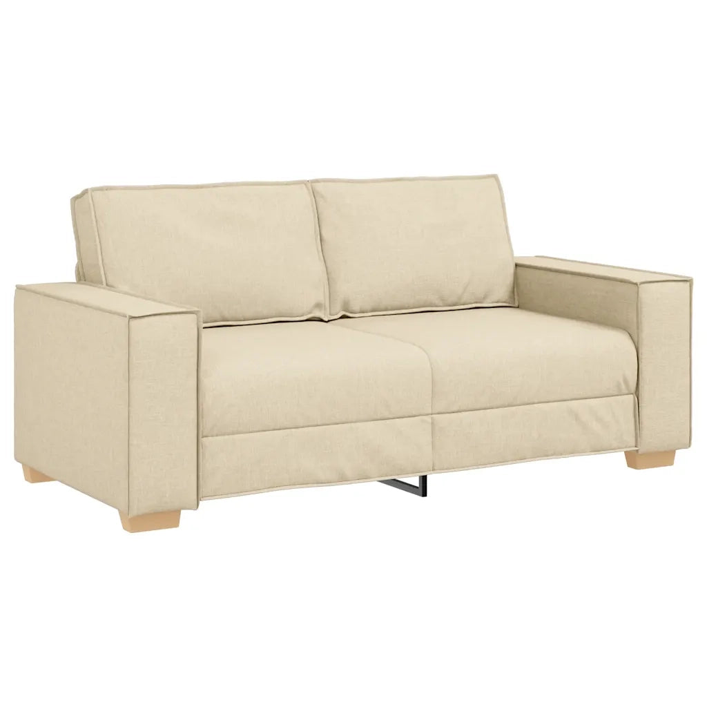 Divano a 2 posti Crema 180x78x84 cm Tessuto 4104987