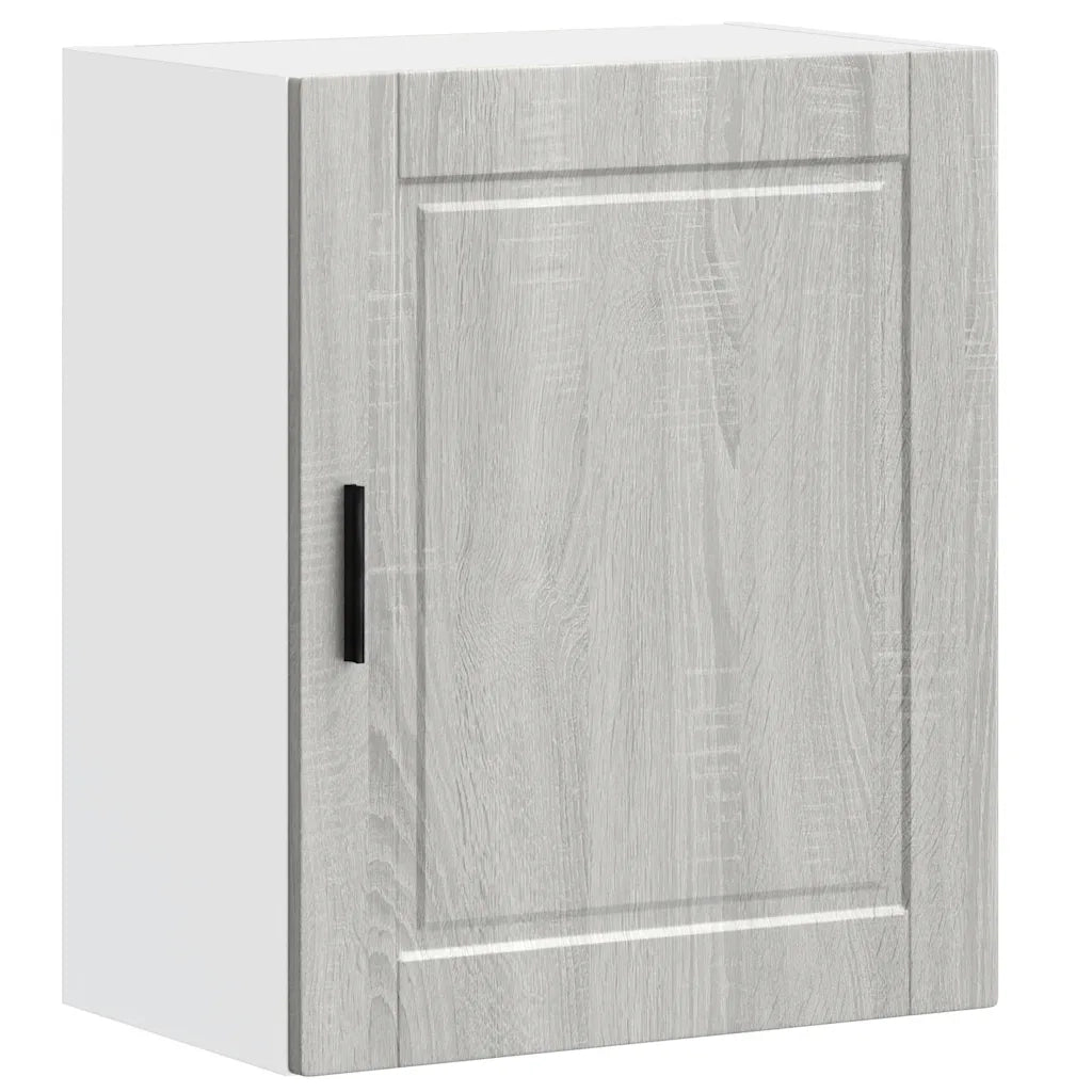 Pensili da Cucina 2 pz-Mobile Cucina da Parete Porto Grigio Sonoma in Legno Multistrato