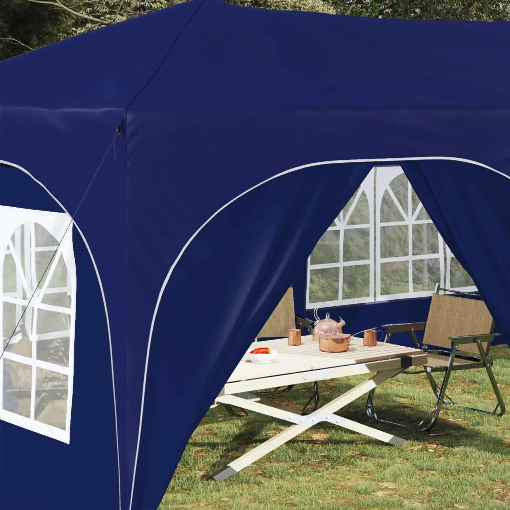Tenda per feste a pop-up-Gazebo Blu 575 x 288 x 245 cm Tessuto Oxford 902916
