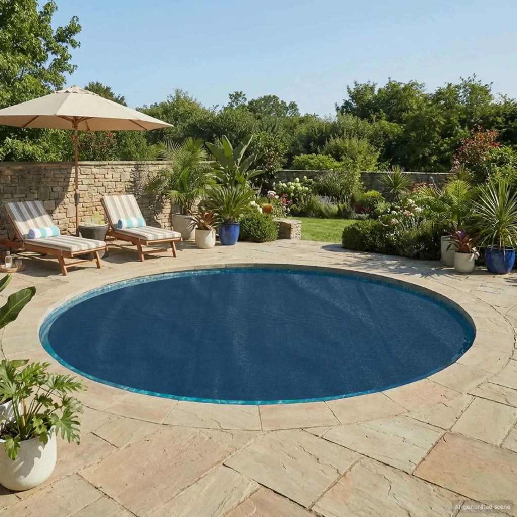 Copertura per Piscina di Alta Qualità Nero e Blu PE 42034544