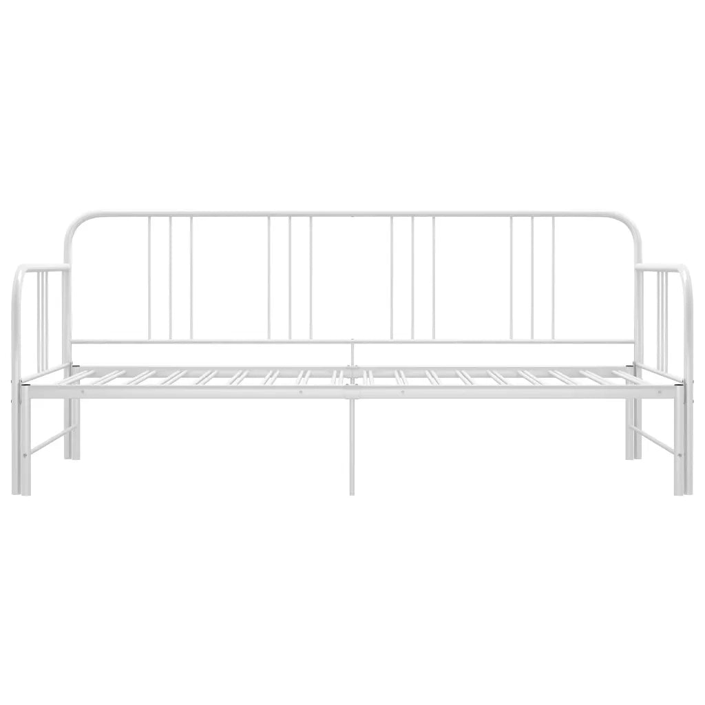 Telaio Divano Letto Estraibile Bianco in Metallo 90x200 cm 324753
