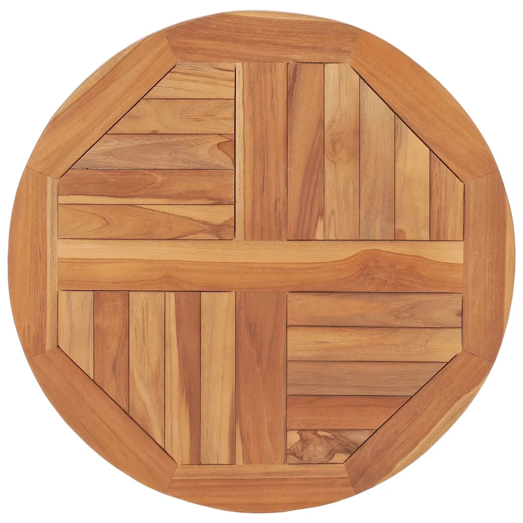 Piano Tavolo in Legno Massello di Teak Rotondo 2,5 cm 60 cm 48984