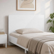 Testiera da Muro HAARLEM Bianco Lucido Legno ingegnerizzato 896979