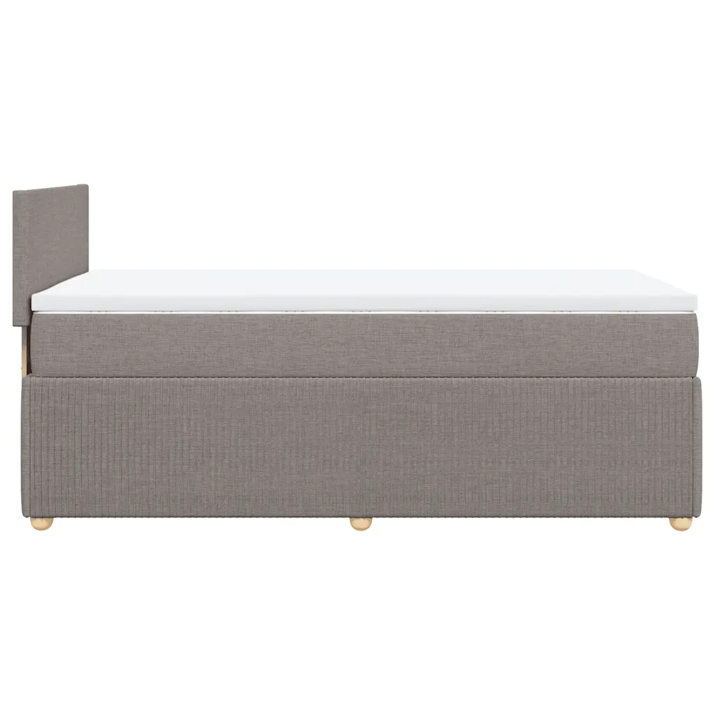 Giroletto a Molle con Materasso Tortora 90x190 cm in Tessuto 3289608