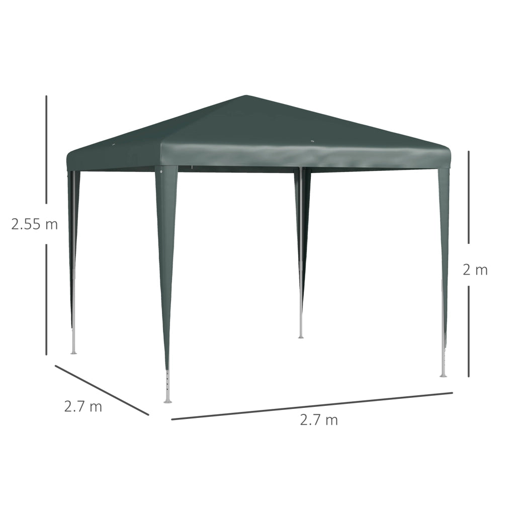 Gazebo da Giardino ¨C Minimal ¨C Verde Scuro Acciaio 270x270 cm