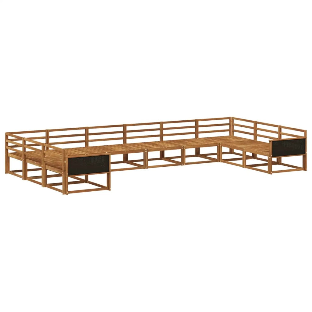 Set di divani da esterno 10 pcs Naturale