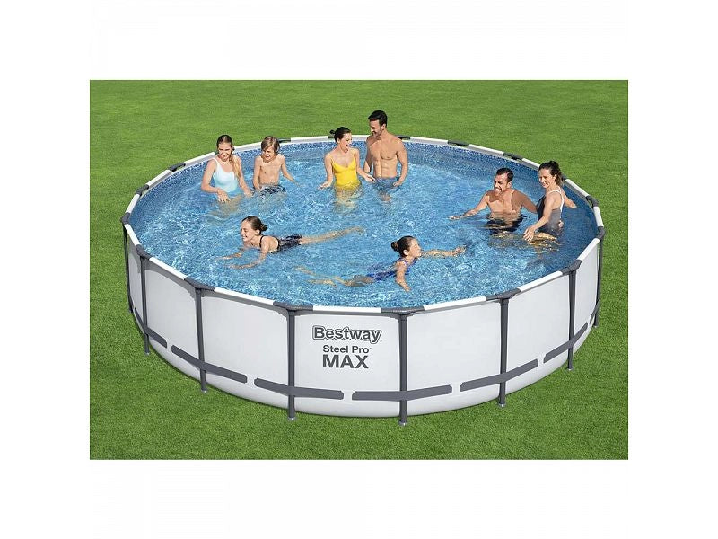 Piscina da giardino fuori terra Steel Pro Max Bestway 56462, tonda 549x122cm con pompa e filtro