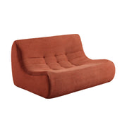 Poltrona in velluto a coste, 2 posti, terracotta