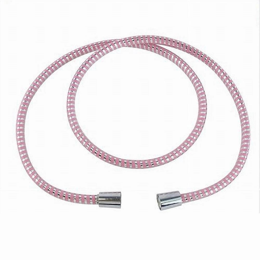 Trade Shop - Tubo Ricambio Laccio Flessibile Doccia 1.5 Mt Laccio Pvc Rivestimento Rosa 87293 -