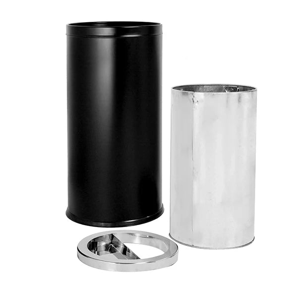 Cestino gettacarte da esterno con semicoperchio - Silver