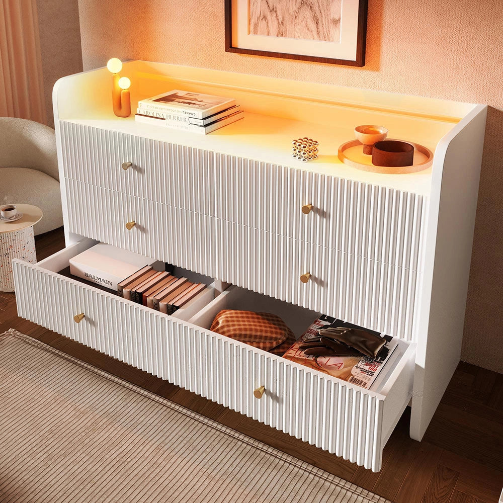 Buffet con LED - Xylo - 120??40??75 cm - Design Onde Bianco