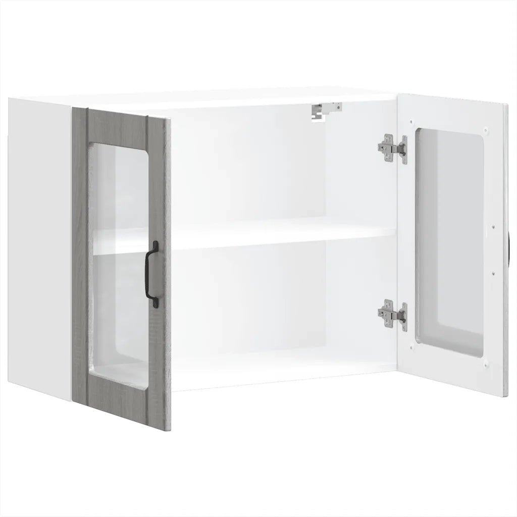 Pensile da cucina dal design moderno per ottimizzare lo spazio 80 x 31 x 60 cm legno grigio Sonoma 02_0050198