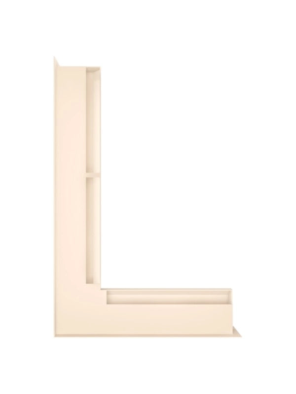 Griglia di ventilazione Angolare per camino 60x600x400 - Loft Angle sinistra crema