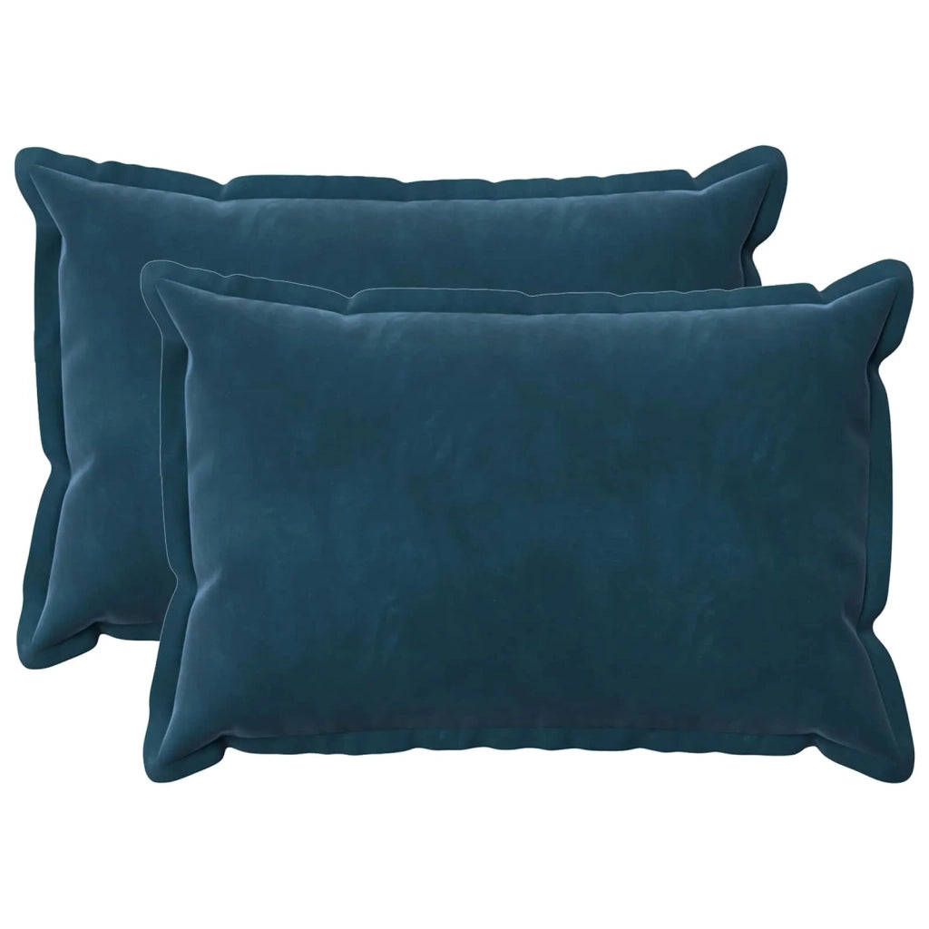 Federa 2 pcs HOUTEN Blu 50 x 75 cm Velluto 919743
