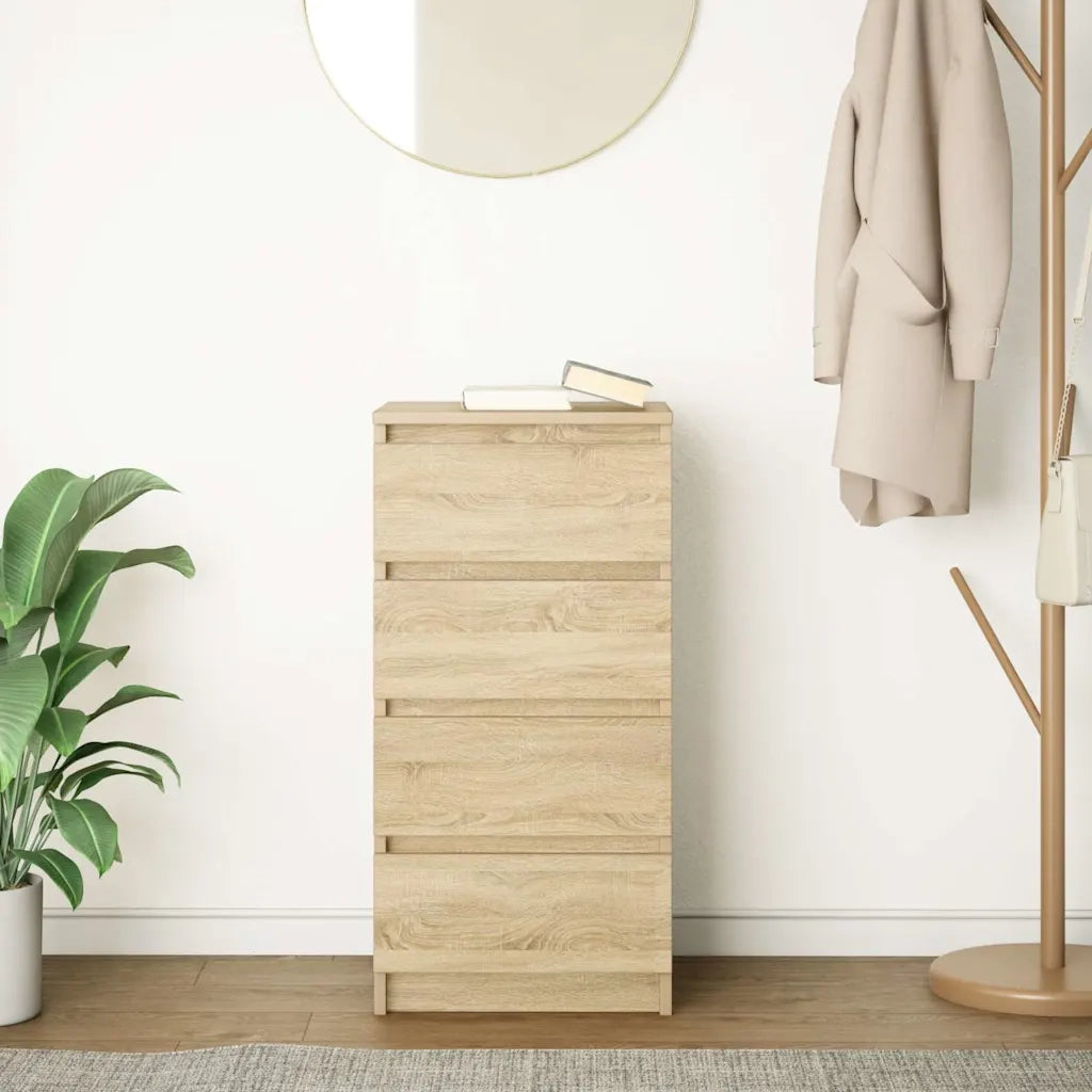 Credenza | Madia | Buffet da pranzo | Armadio da pranzo Rovere Sonoma 37,5x35x76 cm in Legno Multistrato