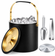 Semmer a doppia parete in acciaio inossidabile - 3,2 l - con coperchio - inclusa pinza e setaccio - ideale per birra/vino - semmer per bevande