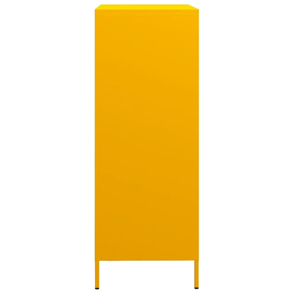 Credenza Giallo Senape 68x39x101,5 cm in Acciaio 851223