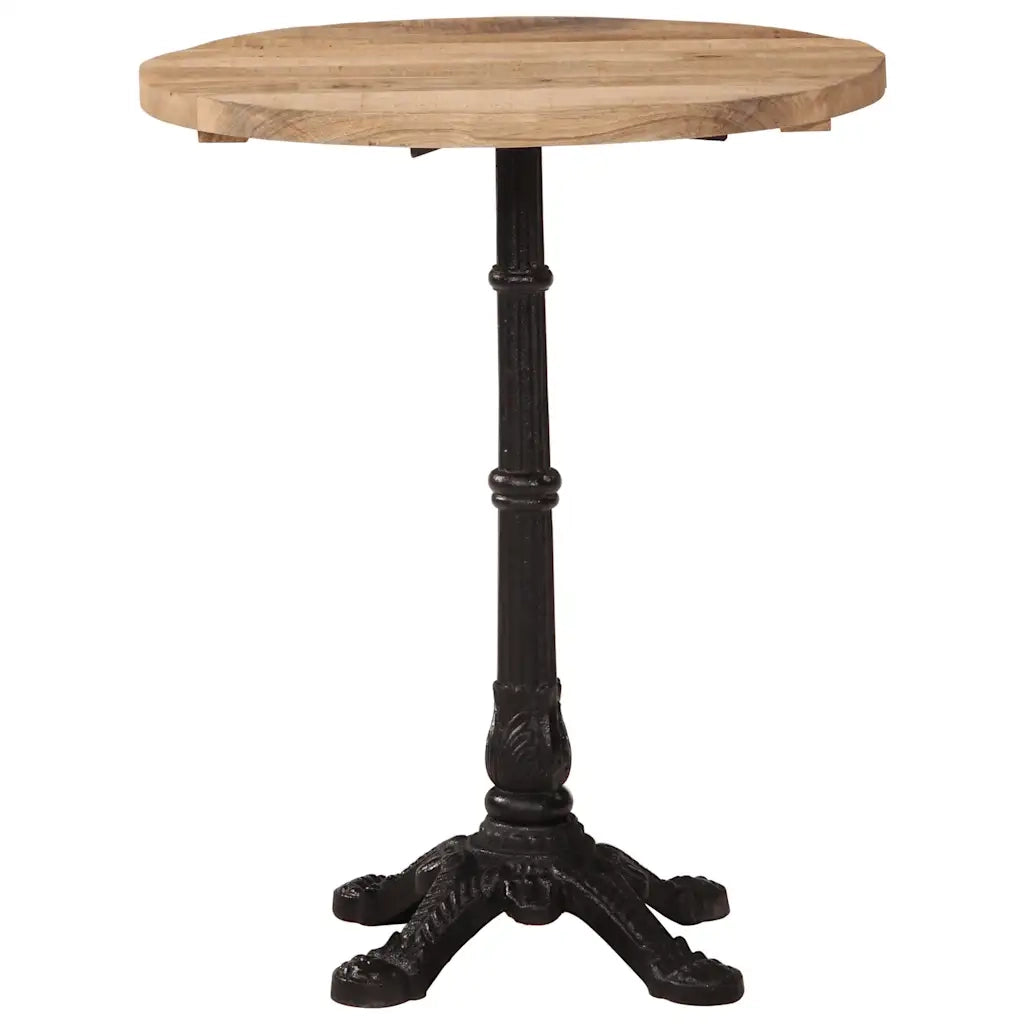 Tavolino da Bistrot ?60x76 cm in Legno di Mango Grezzo