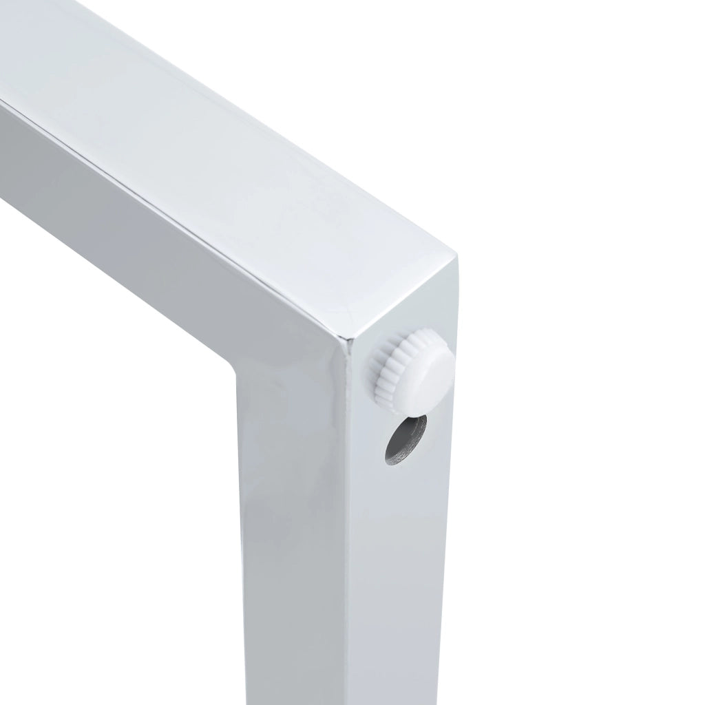 Set di 2 sgabelli da bar con seduta imbottita e struttura in metallo per cucina in PU grigio chiaro