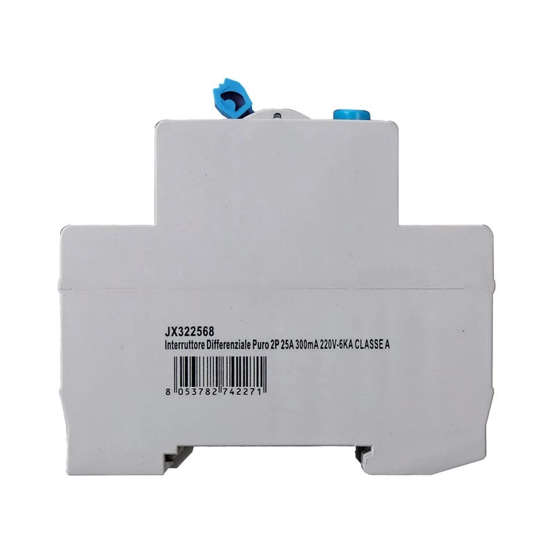 RCCB Interruttore Differenziale Puro Tipo A 1P+N 2M 6000A 300mA 25A AC 230V IP20 IEC61008-1