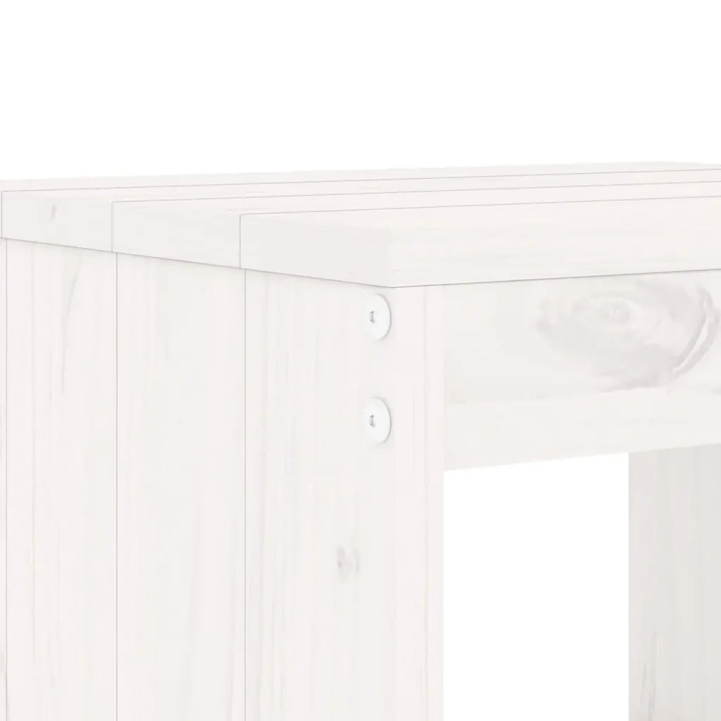 Sgabelli da Giardino 2 pz Bianchi 40x36x45cm Legno Massello Pino CFW1638969