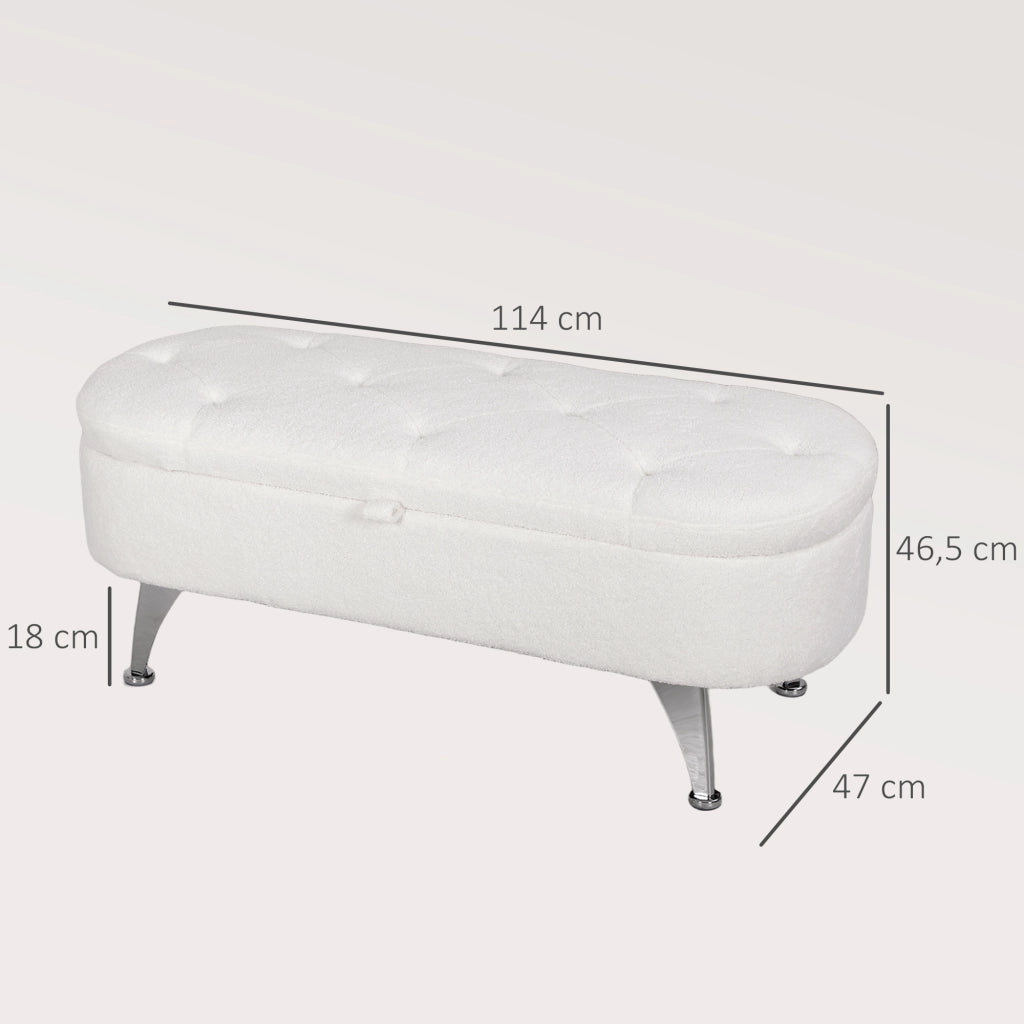 Cassettiera con coperchio e gambe in metallo ¨C Minimal ¨C Bianco