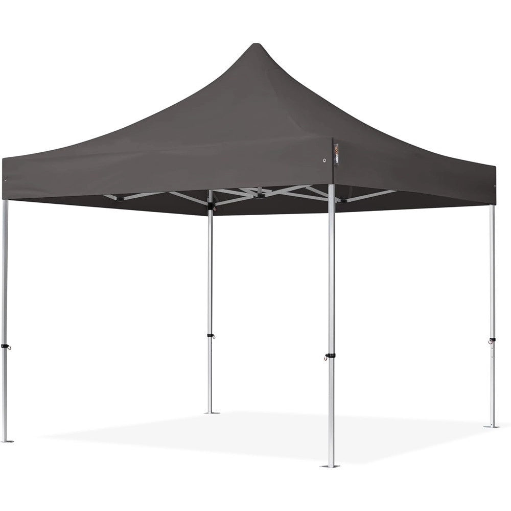 Trade Shop - Gazebo Pieghevole Giardino 3x3x3mt Tenda Telo Grigio Padiglione Mercati Sagre 222714 -