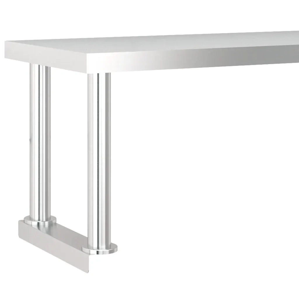 Tavolo Lavoro Cucina con Ripiano 120x60x115 cm Acciaio Inox 3155991
