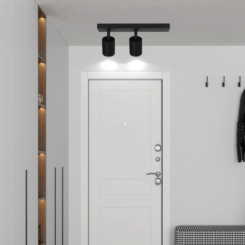 ZMH Faretto da soffitto a 2 fiamme 30CM plafoniera design moderno GU10 industriale orientabile