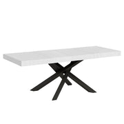 Tavolo allungabile 90x200/460 cm Volta Premium bianco frassino telaio Antracite