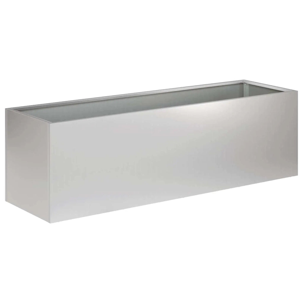 Vaso da giardino 2 pz Argento 100 x 30 x 30 cm Acciaio zincato 8005229