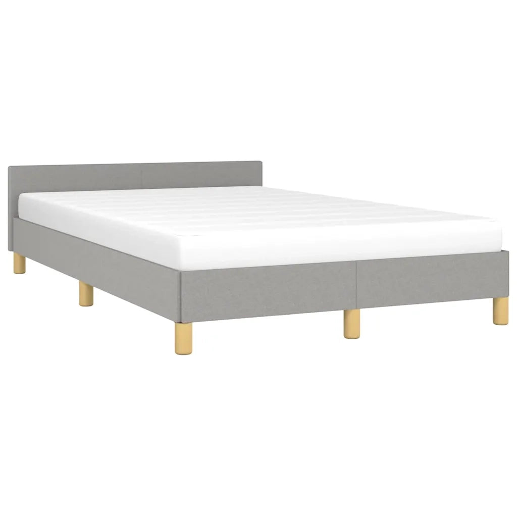 Letto matrimoniale | Letto per adulti | Giroletto senza Materasso Grigio Chiaro 120x200 cm Tessuto