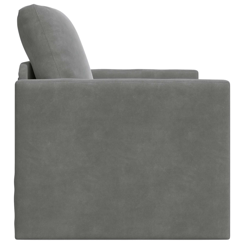 Divano letto | Sof¨¤ letto | Letto singolo Grigio scuro 74 x 77 x 81 cm Velluto